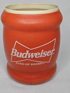 Vintage VTG Budweiser King of Beers Software Tuffoams Red Can Holder Koozie